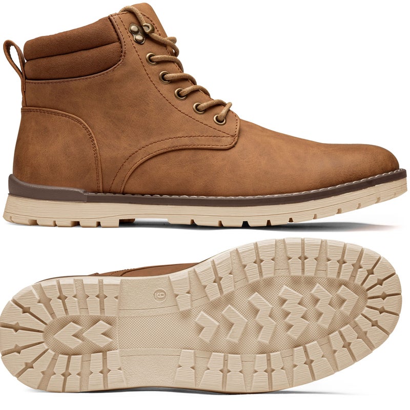 Vostey Men's Hiking Boots Waterproof Casual Chukka Boots for Men(BMY670B Yellow Brown 15) - Image 2